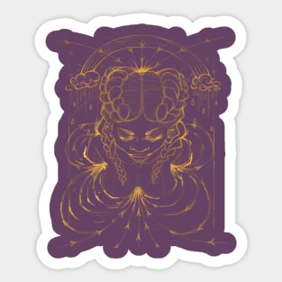 Inner Waves (Light Lineart) Sticker